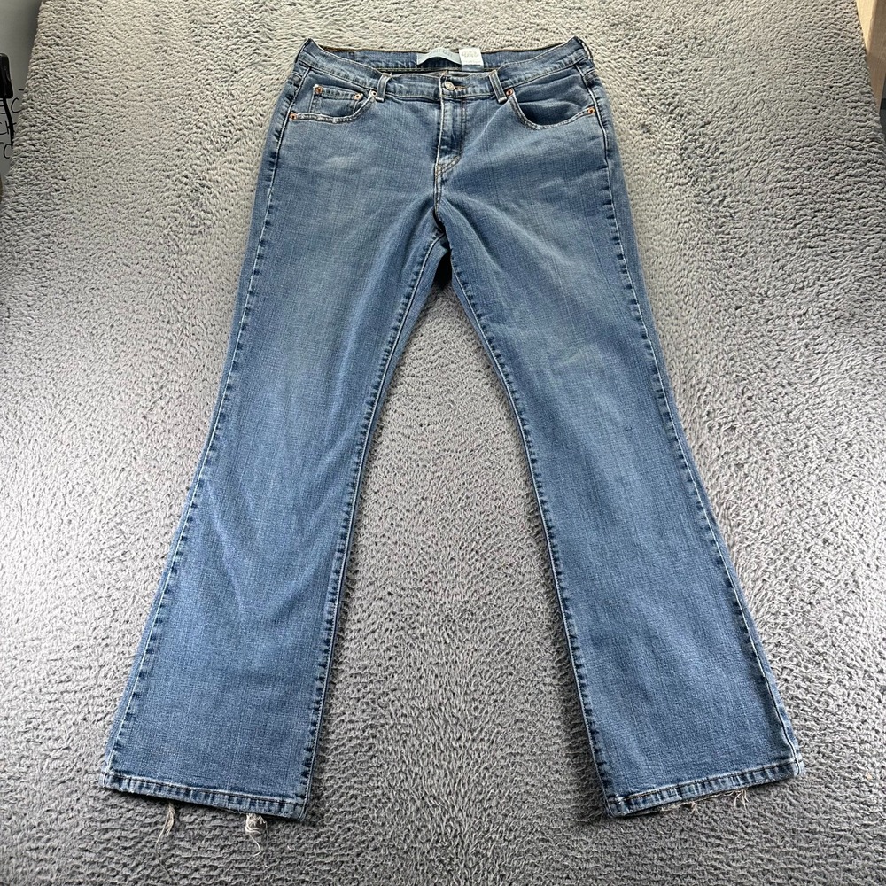 Levi's 515 Jeans Womens 12 Blue Cotton Denim Bootcut Leg Faded Stretch Workwear